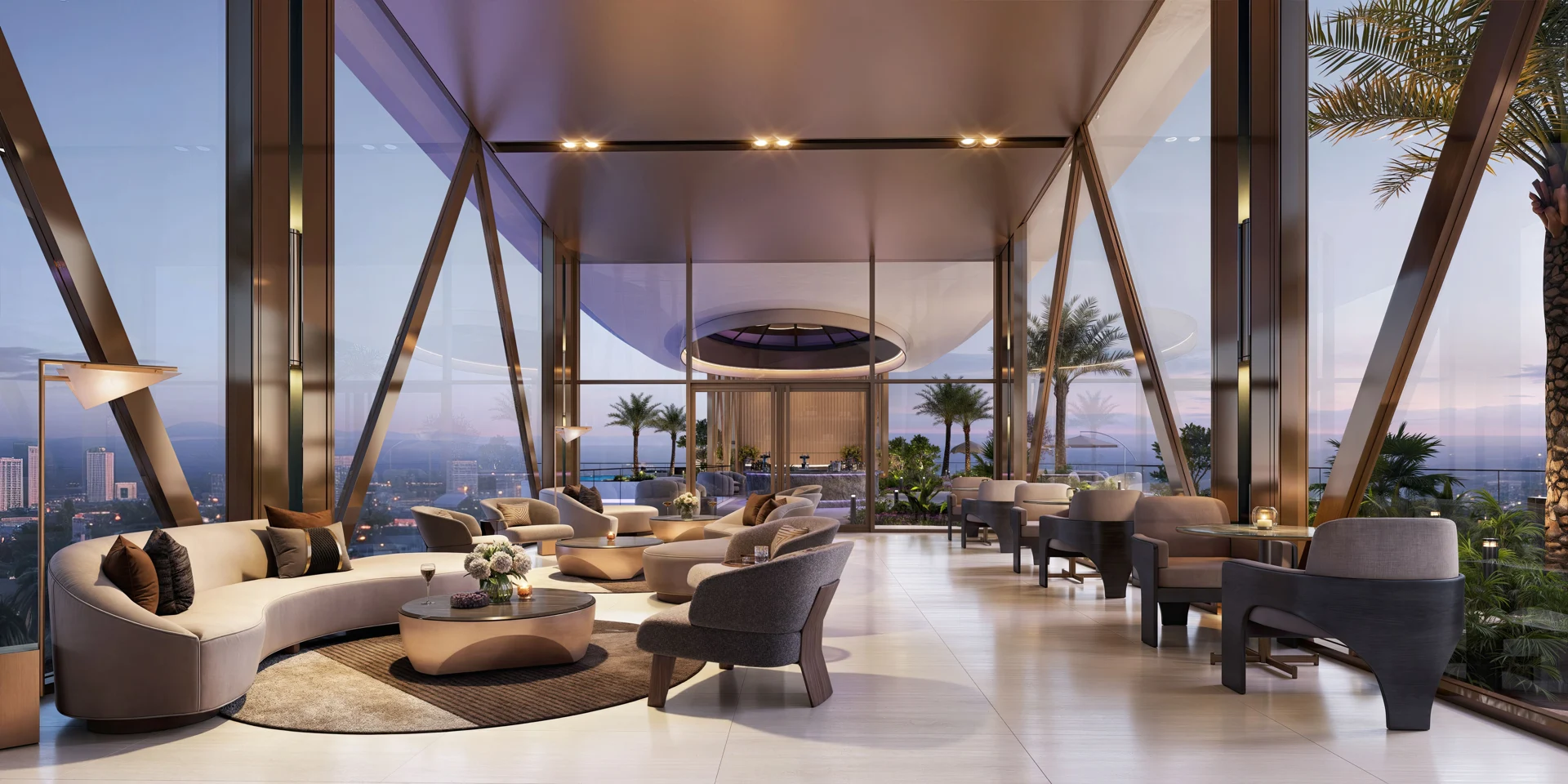 Architectural living space from the Nova Ville brand identity